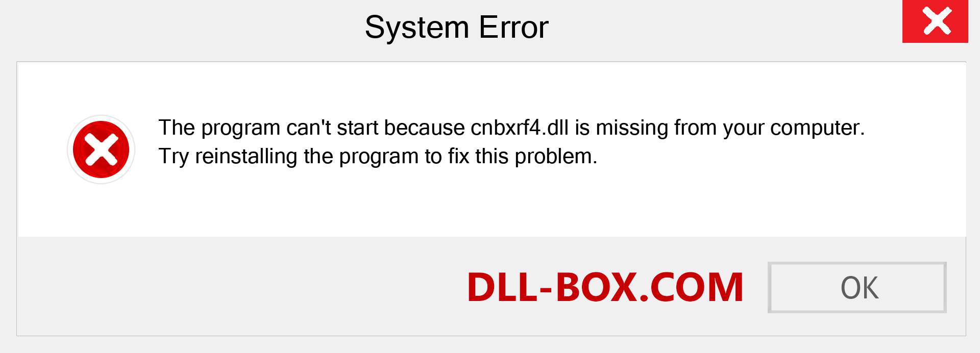  cnbxrf4.dll file is missing?. Download for Windows 7, 8, 10 - Fix  cnbxrf4 dll Missing Error on Windows, photos, images